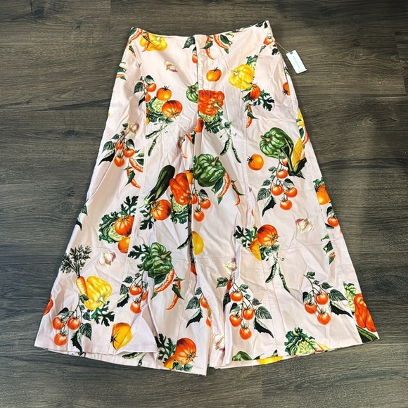 NWT! Maeve Anthropologie Garden Vegetable High-Rise Printed Crop Wide-Leg Pant🚦🐾 - Picture 5 of 8